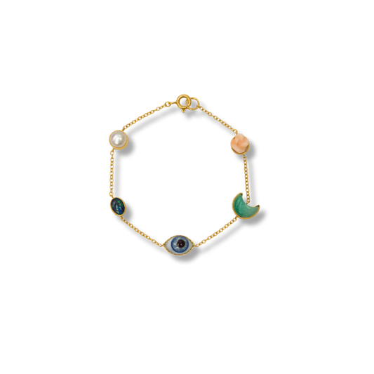 GRAINNE MORTON Eye Five Mini Charm Bracelet
