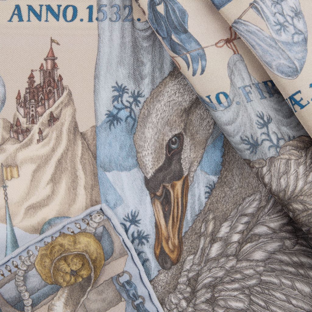 SABINA SAVAGE The Glass Swan Silk Scarf