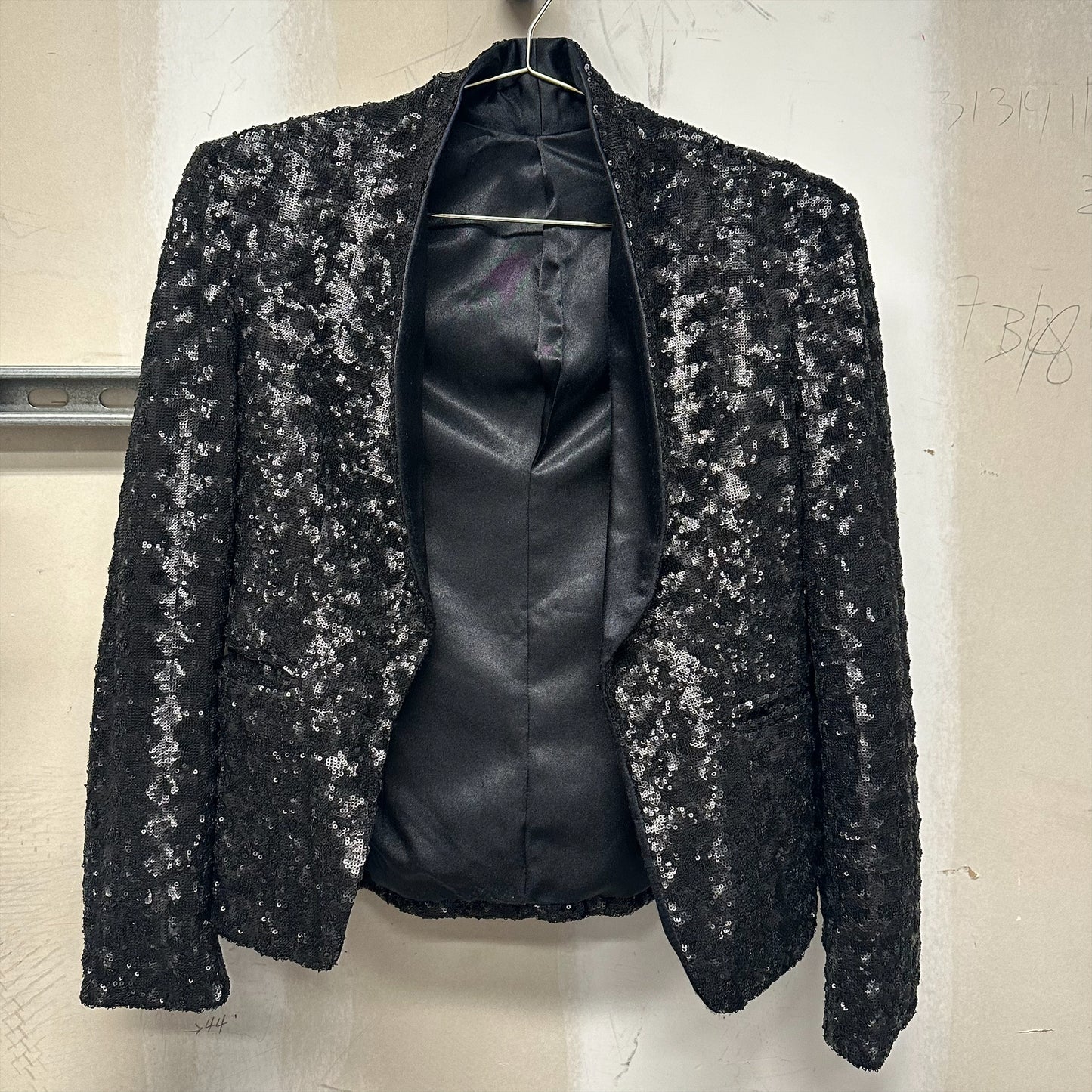 ANY OLD IRON Black Sequin Blazer