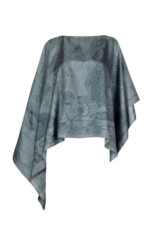 SABINA SAVAGE The Glass Swan Pencil Slipover Top